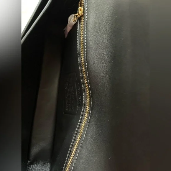 New! Coach Dinky Black Leather Bag - Picture 8 of 9